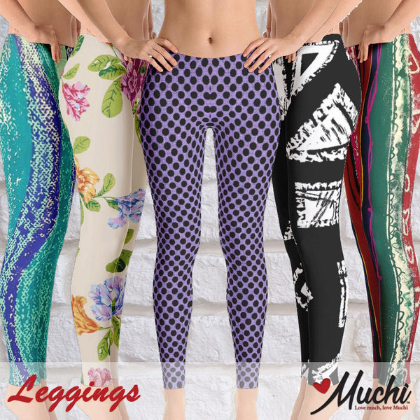 Artist-designed women's leggings by Muchi USA