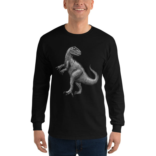 Valroys.com Gents T-Shirts - Mouthman® Silver Raptor Long Sleeve T-Shirt for Men - MOUTHMAN®