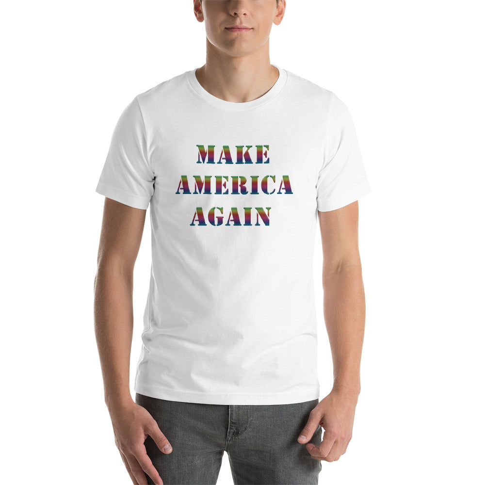 Valroys.com Gents T-Shirts - Make America Again Short-Sleeve Unisex T-Shirt by Muchi-USA - MuchiUSA